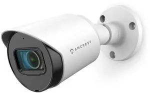Amcrest Full HD 1080P Bullet Outdoor Security Camera (Quadbrid 4-in1 HD-CVI/TVI/AHD/Analog), 2-Megapixel, 98ft Night Vision, 2.8mm Lens 129° Viewing Angle, White (AMC1080BC28-W)