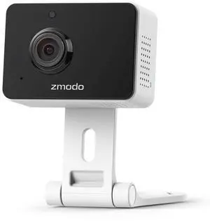 Zmodo Mini Pro, 1080P Plug-in WiFi Security Camera, Indoor Smart Camera with AI Motion Detection, Pet Nanny Cam, Night Vision, 2-Way Audio, Phone App, Compatible with Alexa & Google Assistant.
