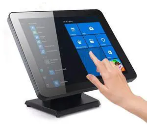 Angel POS 17-Inch Capacitive LED Backlit Multi-Touch Monitor, True Flat Seamless Design Touchscreen, VGA
