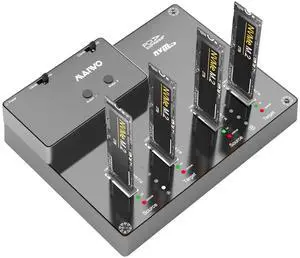 MAIWO 4 Bay M.2 NVME Docking Station, Tool-Free Type- C to NVME SSD Enclosure, Support Offline Clone duplicator and System Disk Clone Function (K3015P2)