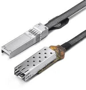10Gtek 25G SFP28 to SFP28 Extender Cage with EEPROM on Cage Side, 3M Flat Cable in Nylon Jacket, 30AWG, 30cm