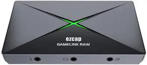 Ezcap333 USB3.0 HDMI Video Game Capture, 4K Capture Video with Microphone in Earphone Jack Live Streaming for PlayStation Camcorder and DSLR