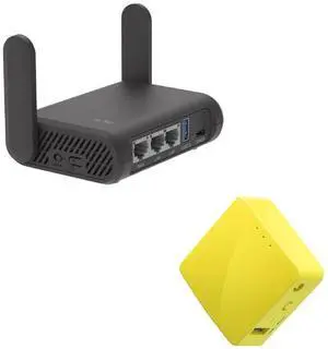 GL.iNet GL-A1300 (Slate Plus) Wireless VPN Encrypted Travel Router & GL-MT300N-V2(Mango) Portable Mini Travel Wireless Pocket VPN Router