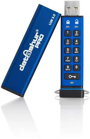 iStorage datAshur PRO 32 GB | Encrypted USB Memory Stick | FIPS 140-2 Level 3 Certified | Password protected | Dust/Water Resistant | IS-FL-DA3-256-32