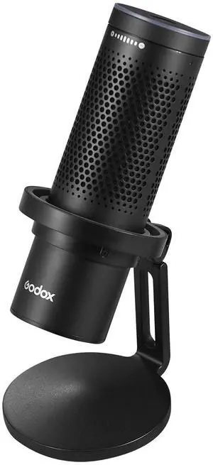 GODOX EM68G RGB USB Condenser Microphone, Professional USB Microphone Kit with Foldable Table Stand & Headphone Output, Volume Control, USB Type C with iOS, PC and Mac for Recording, Gaming, YouTube