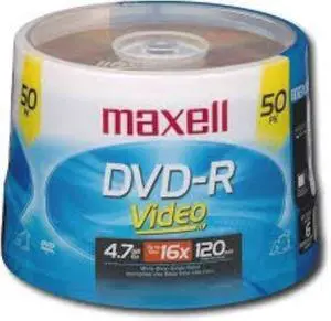 Maxell DVD-R Video 4.7 GB / 120 Min / 50 Pack