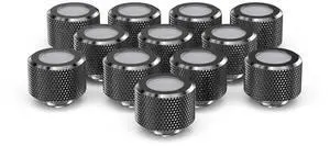 PrimoChill 14mm OD Rigid SX Fitting - 12 Pack - Dark Nickel