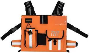 Gig Gear Two Hand Touch Tablet Chest Harness for iPad & Samsung Tablets, Workplace Safety & High Visibility Tablet Carrier & Harness for 12.9 Inch Mobile Device - iPad Chest Pack