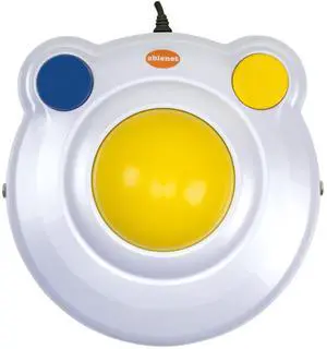 AbleNet BIGtrack 2 Trackball - Adaptive Mouse for Special Needs and Users Who Lack Fine Motor Skills - Big Trackball Mouse with 2 Mice Buttons for Handicap and Disabled - Product #12000006