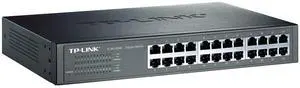 TP-Link 24-Port Gigabit Ethernet Unmanaged Switch | Plug and Play | Desktop/Rackmount | Fanless (TL-SG1024D),Black