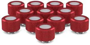PrimoChill 14mm OD Rigid SX Fitting - 12 Pack - Candy Red