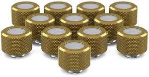 PrimoChill 14mm OD Rigid SX Fitting - 12 Pack - Candy Gold