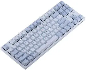 DURGOD Taurus K320 TKL Mechanical Keyboard | 87 Keys Tenkeyless | USB C Wired | Doubleshot PBT Keycaps | Programmable Keys | NKRO Rollover | Windows & Mac (Haze BlueCherry Red)