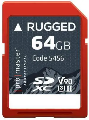 ProMaster SDXC 64GB Rugged Memory Card CINE UHS-II, (Model 5456)