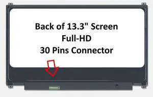 FULLCOM New LCD Replacement Screen 13.3 Inch N133HCE-GA1 FHD 1920x1080 (with Brackets) Matte 30 Pin Compatible with N133HCE-EN1 for Laptop/Display/Screen/LCD Application