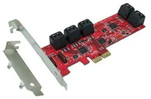 Ableconn PEX10-SAT 10 Port SATA 6G PCI Express Host Adapter Card - AHCI 6 Gbps SATA III Low Profile PCIe 2.0 Expansion Card