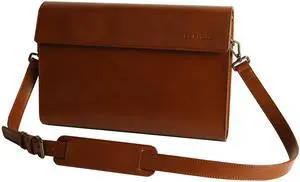 Elretron Penna Tablet Pouch Sleeve Bag for Penna keyboard with Accessory Pocket ~12 inch, Vintage Leather Style(PVC)(Brown)