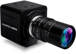 ALPCAM 2MP FHD 1080P USB Webcam, 5-50mm Varifocal Zoom Lens, Low Light Correction, H.264 Compression, Compatible with Windows, Linux, Android