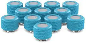 PrimoChill 14mm OD Rigid SX Fitting - 12 Pack - Sky Blue