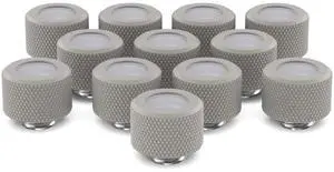PrimoChill 14mm OD Rigid SX Fitting - 12 Pack - TX Matte Silver