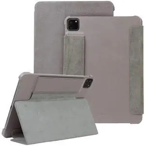 Alto Leather Folio Case Compatible with Apple iPad Air 11 Inch M2 2024, iPad Air and iPad Pro 10.9 inch and 11 inch, Premium Italian Leather Sleeve Case (Cement Gray)