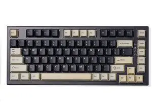 YUNZII YZ75 75% Hot Swappable Wireless Gaming Mechanical Keyboard, RGB Backlights, BT5.0/2.4G/USB-C, Dye Sub PBT Keycaps for Linux/Win/Mac(Gateron G Pro Brown, Black)