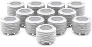 PrimoChill 14mm OD Rigid SX Fitting - 12 Pack - Sky White