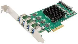USB 3.2 Gen 1 5 Gbps 4 Port Type-A PCI-e 3.0 x4 ASMedia ASM3142 Controller