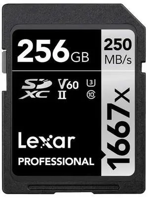 Lexar 256GB Professional 1667x SD Card, UHS-II, C10, U3, V60, Full HD, 4K, Up To 250MB/s Read SDXC Memory Card, for Professional Photographer, Videographer, Enthusiast (LSD256CBNA1667) Lexar 256GB Professional 1667x SD Card, UHS-II, C10, U3, V60, Full HD, 4K, Up To 250MB/s Read SDXC Memory Card, for Professional Photographer, Videographer, Enthusiast (LSD256CBNA1667)