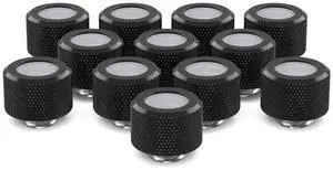PrimoChill 14mm OD Rigid SX Fitting - 12 Pack - Satin Black