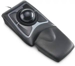 Kensington Expert Trackball Mouse (K64325), Black Silver, 5"W x 5-3/4"D x 2-1/2"H