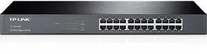 TP-Link TL-SG1024 | 24 Port Gigabit Ethernet Switch | Plug and Play | Sturdy Metal w/Shielded Ports | Rackmount | Fanless | 3 Year Manufacturer Warranty | Unmanaged, BLACK