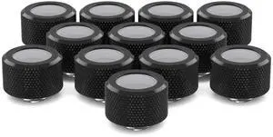 PrimoChill 16mm OD Rigid SX Fitting - 12 Pack - Satin Black
