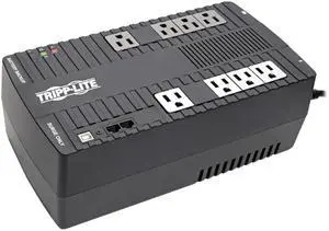 Tripp Lite 550VA UPS Battery Backup Surge Protector, AVR Automatic Voltage Regulation, 8-Outlet Uninterruptible Power Supply, Dataline Protection, 3-Year Warranty & Insurance (AVR550U)