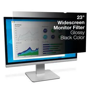 3M Privacy Filter for 23.0 Inch Widescreen Monitor, Reversible Gloss/Matte, Reduces Blue Light, Screen Protection, 16:9 Aspect Ratio (PF230W1B)