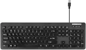 Man & Machine L Cool Keyboard, Washable - Black
