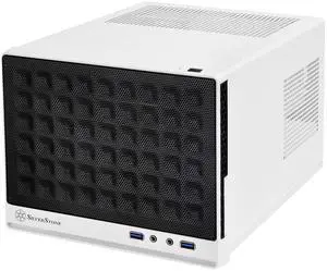 SilverStone Technology Mini-DTX, Mini-ITX Small Form Factor Computer Case SG13WB Black/White