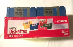imation 50 ct Rainbow Diskettes IBM 2HD 1.44MB (Discontinued)