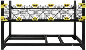 Veddha V3C 6-GPU Mining Case Aluminum Stackable Mining Rig Open Air Frame Case with Fan Mount - Ethereum(ETH,ETC)/ZCash(ZEC)/Monero(XMR)/Bitcoin(BTC)/Siacoin(SC)