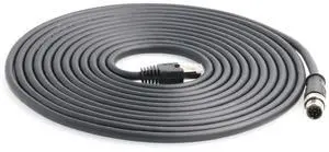 DRRI M12 8 Pole Male A Coding to RJ45 Ethernet Cat5e Cable for Cognex CKR-202-001 CCB-84901 CFB-IC3 VPRO-Base-U CFB-CBL-15 (10M)