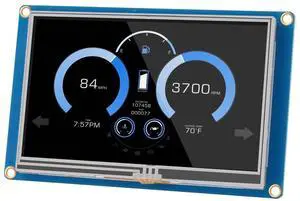 Nextion 4.3 HMI Display Basic Series NX4827T043 LCD-TFT Resistive Touch Screen 480×272 Compatible for Arduino and Raspberry Pi, Suitable for Vehicle, Home Appliance, etc.