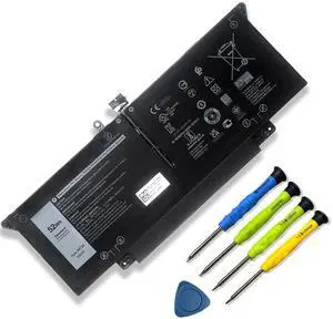 Mobik 52Wh JHT2H Laptop Battery Replacement for Dell Latitude 7410 7310 Series 2561J 4V5X2 P34S P34S001 0WY9MP Y7HR3 YVY7HR3 35J09 HRGYV 0HRG 7.6V 6500mAh