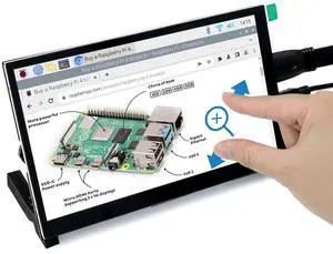 FREENOVE 7 Inch HDMI Touchscreen Monitor for Raspberry Pi 5 4 Jetson Nano PC (No Shell), 1024x600 Pixel IPS Display, 5-Point Touch Capacitive Screen