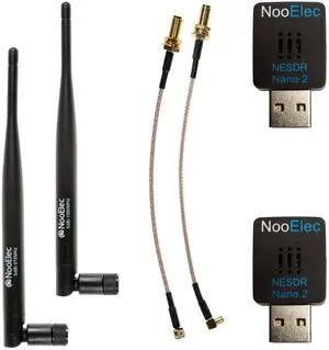 Nooelec 1090ES & UAT - Radios and High Gain Antennas. Dual-Band NESDR Nano 2 ADS-B (978MHz & 1090MHz) Bundle, Starter Edition, for Stratux, Avare, Foreflight & FlightAware