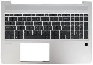 LTPRPTS Replacement Laptop Upper Case Palmrest Backlit Keyboard Assembly Part for HP ProBook 450 G6 450 G7 L45090-001 Sliver