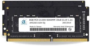 Adamanta 16GB (2x8GB) DDR4 2666MHz (or 2133MHz or 2400MHz) PC4-21300 SODIMM 1Rx8 CL19 1.2v Non-ECC Unbuffered Notebook Laptop RAM Memory Upgrade