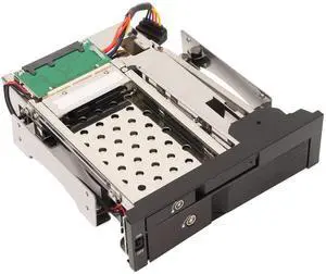 2.5in Trayless Hot Swap Mobile Rack Backplane, Bay Internal HDD Enclosure Cage, Support SATA I/II/III 6Gbps for 2.5" 3.5Hard Drive SSD from 9.5mm-26mm Thick