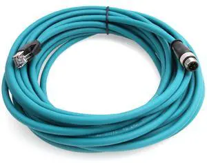 Eonvic M12 4-pin Male to RJ45 E4 Plug High Flex Cat5e Industrial Ethernet Cable Dynamic PUR