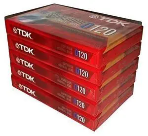 TDK Superior Normal Bias D120 IEC I / Type I For Everyday Recording Audio Cassette Tapes - 5 Pack by TDK