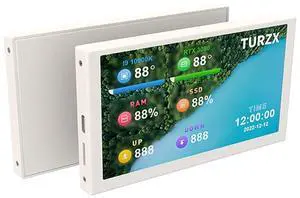 EDIY 5 inch IPS USB Mini Screen AIDA64 PC CPU RAM HDD Data Monitor Computer Temperature Display Type-C 800 x 480 Sub Screen, White